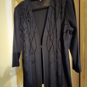 Misook Black Textured Women's Blazer